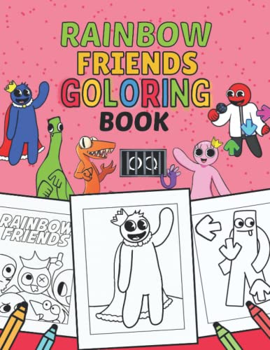 Rainbow Friends Coloring Book: Relaxing and Simple Coloring Pages of ...